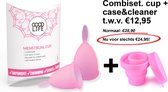 GOODLIFE Menstruatiecup - Herbruikbaar – Maat L - Case & Cleaner combiset