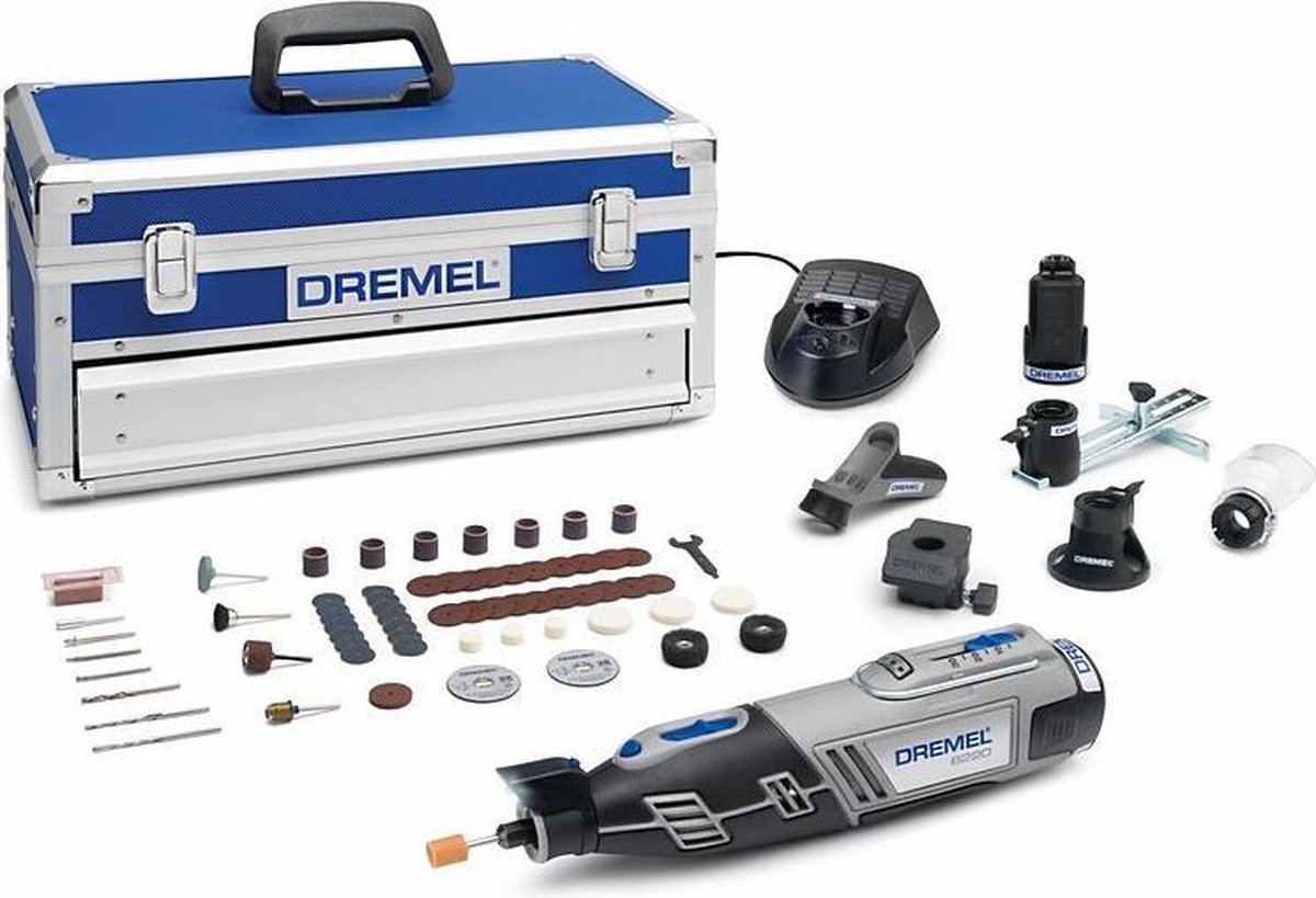 Dremel 8220 Multitool Roterend 12V Met 65 accessoires en toolbox Met accu en lader
