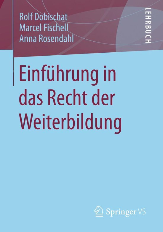 Einführung in das Recht der Weiterbildung - cover