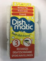 Dishmatic Schuurspons Krasvrij 2 consumentenverpakkingen met 3 sponsjes