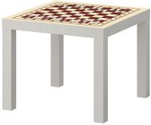 IKEA® Lack™ tafeltje met schaakbord print - wit - MET opdruk stukken tweedehands  Nederland