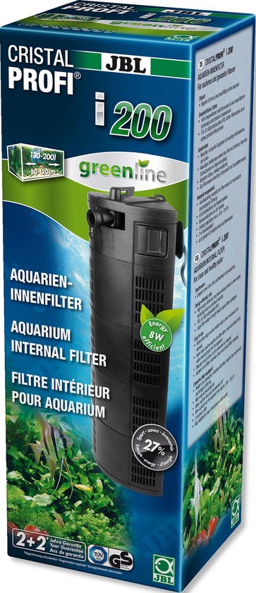Somatische cel Stroomopwaarts tegenkomen JBL CristalProfi i200 greenline Energie-efficiënte binnenfilter voor aquaria  van 130 -... | bol.com