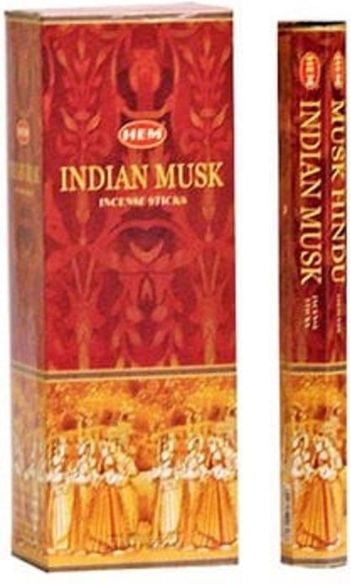 HEM Wierook - Indian Musk - Slof (6 pakjes/120 stokjes) Transparant