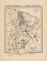 Historische kaart, plattegrond van gemeente Oostelbeers c.a. in Noord Brabant uit 1867