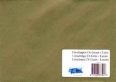 100 Luxe Enveloppen - C6 11,4 x 16,2 cm – Groen Metallic met Goud Parelmoer