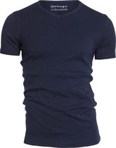 Garage 302 - T-shirt V-neck semi bodyfit black XXL 100% cotton 1x1 rib