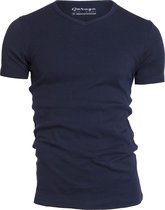 Garage 302 - Semi Bodyfit T-shirt V- hals korte mouw zwart XXL 100% katoen 1x1 rib