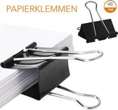 Klemmenset - Inklapbare paperclips- 19 mm, 40 st. Zwart