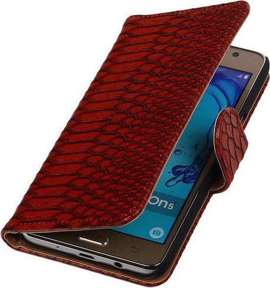 Samsung Galaxy J5 Prime - Slang Rood Booktype Wallet Hoesje
