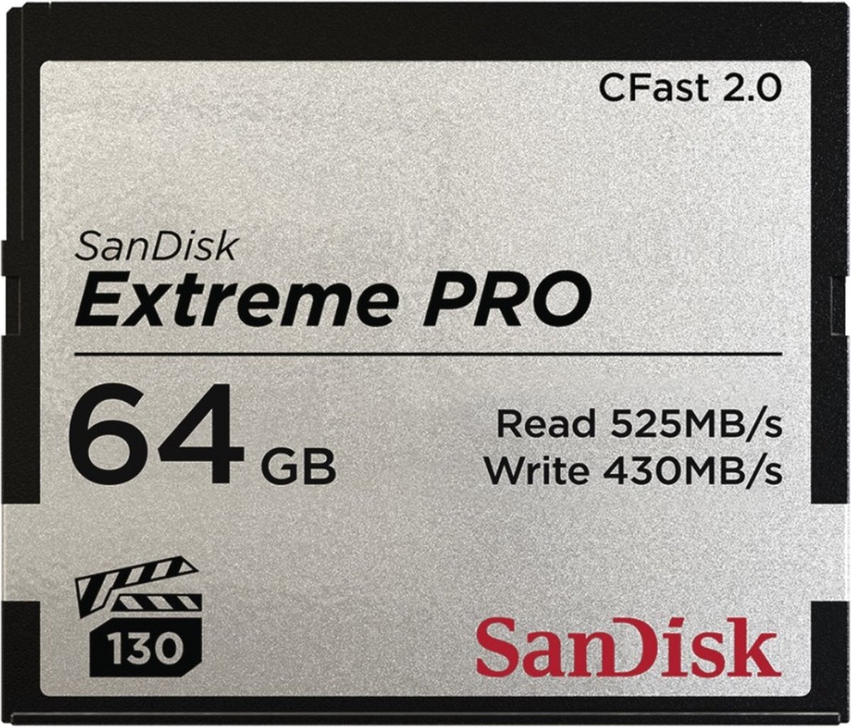 Sandisk Extreme Pro CFAST 2.0 64GB 525MB/s VPG130 - SanDisk