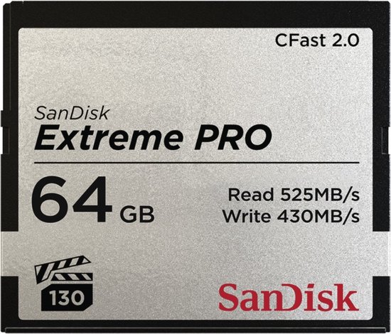 Sandisk Extreme Pro CFAST 2.0 64GB 525MB/s VPG130
