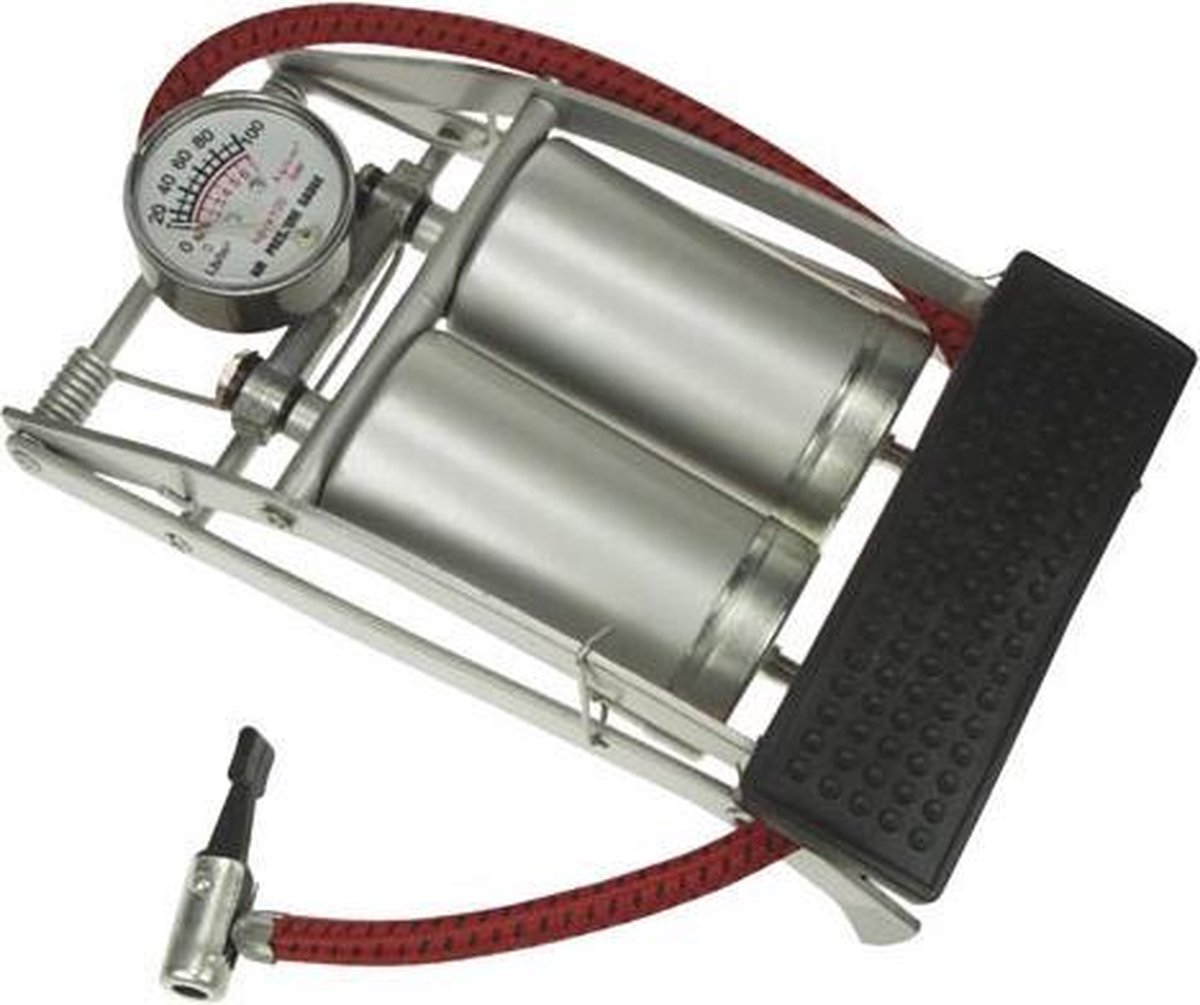 MICHELIN Double shaft foot air pump, tested pressure gauge