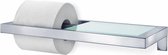 Blomus Menoto Toilet Paper Holder With Glass Shelf Mat RVS