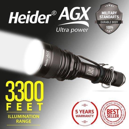 Lezen preambule oosters Heider AGX Ultra Power Leger Standaard zaklamp - CREE LED - de beste  verlichting... | bol.com