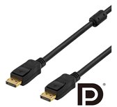 DELTACO DP-1010, DisplayPort - DisplayPort kabel, zwart, 1m