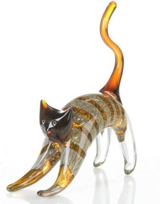 Glassculptuur kat