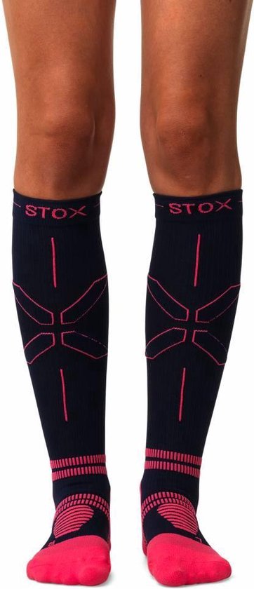 STOX Running Socks Vrouwen / Hardloopsokken / Compressiekousen/ Medium/  roze | bol.com