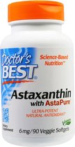 Doctor's Best, Astaxanthin met  AstaPure, 6 mg, 90 Veggie Softgels