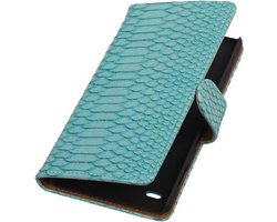 Sony Xperia Z5 Compact - Slang Turquoise Booktype Wallet Hoesje