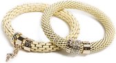 SILIS ARMBANDEN | THE SNAKE STRASS | YAMMY YELLOW & FLAMINGO CHARM