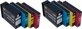 KATRIZ® huismerk inkt voor|Canon PGI 2x 2500XL Zwart +  2x 2500XL Cyaan +  2x 2500XL Magenta +  2x 2500XL Geel|(Pigment ink)|8stuks|  Met chip