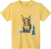 3pommes - Shirt - Geel met Hond - Maat 128