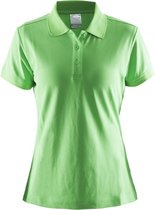 Craft Pique Classic t-shirt Dames Polo groen Maat S