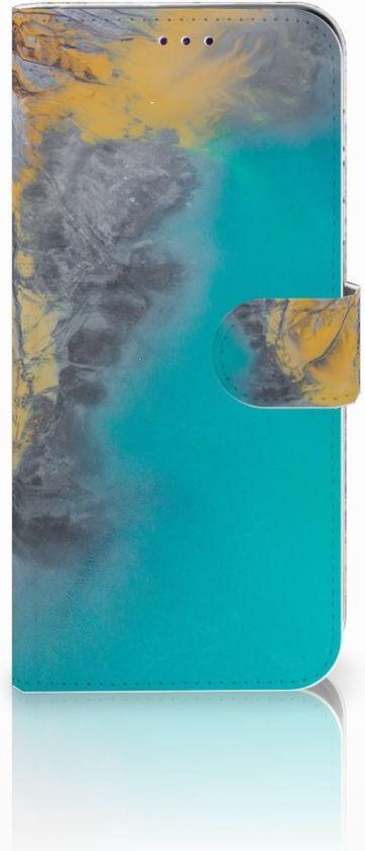 Samsung Galaxy A50 Bookcase Marble Blue Gold