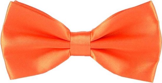 Fako Fashion® - Vlinderstrik - Vlinderdas - Strik - Satijn - Voorgestrikt - 12.5cm - Oranje