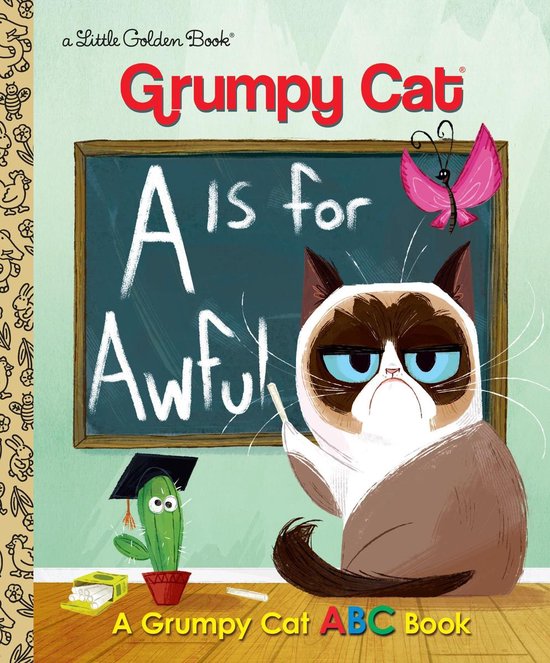 Little Golden Book - A Is for Awful: A Grumpy Cat ABC Book ( ... - cover