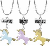 Fako Bijoux® - Vriendschapsketting - BFF Ketting - Eenhoorn - Unicorn - Best Friends Forever