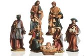 7-delige kerststal figuren beeldjes 7 cm - kerstbeeldjes