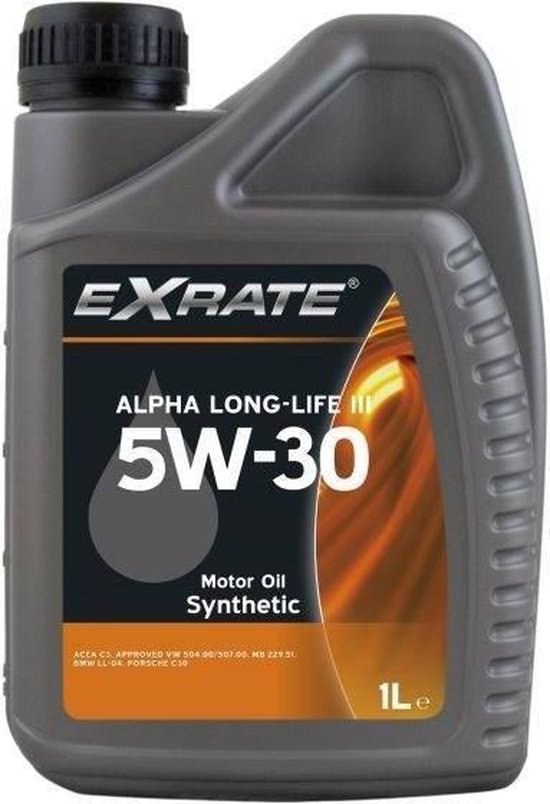 Autonoom Aanwezigheid Correspondent Exrate Motorolie 5W30 Alpha Longlife III - 1 Liter | bol.com