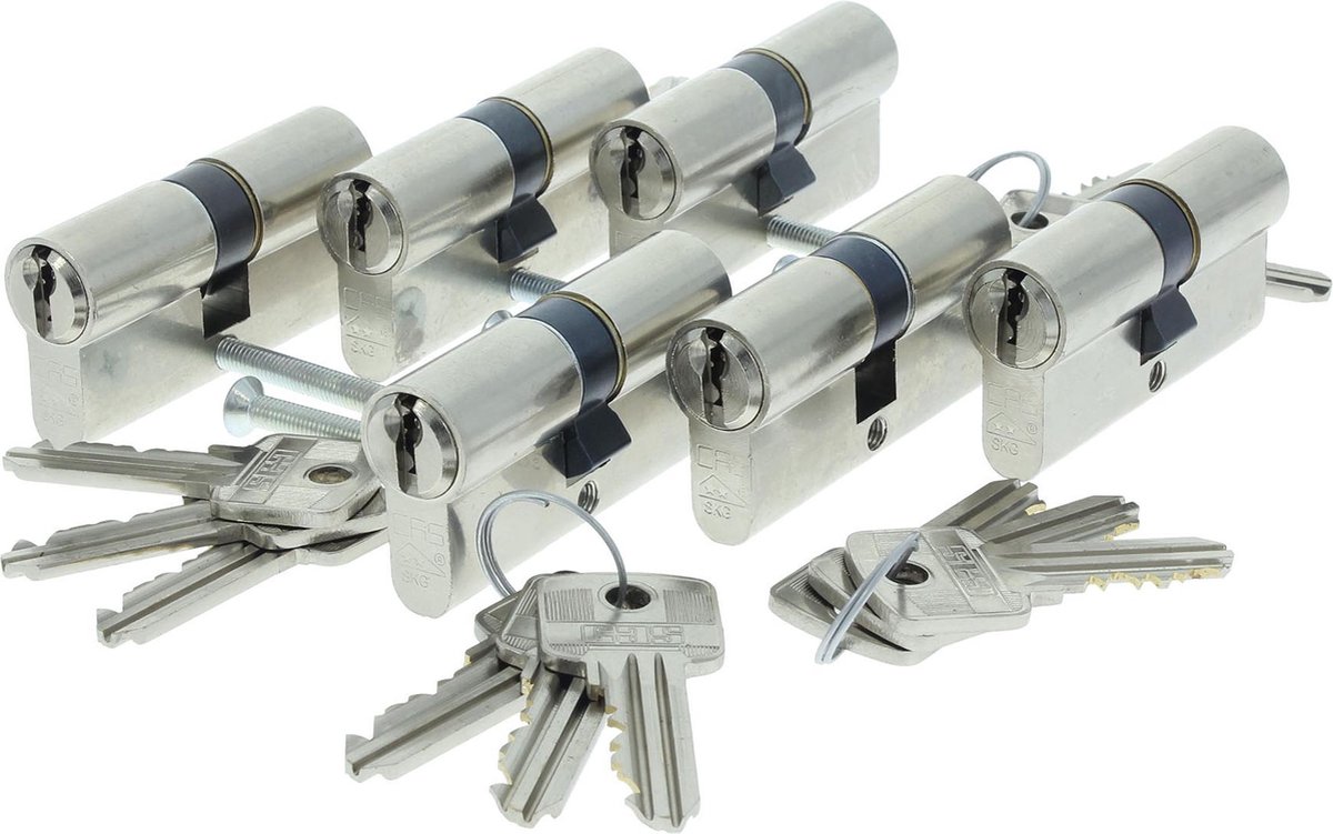 STARX PROFIELCILINDER GELIJKSLUITEND SKG2 60MM VERNIKKELD