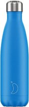 Chilly's Bottle Drink- & Thermofles Neon Blauw