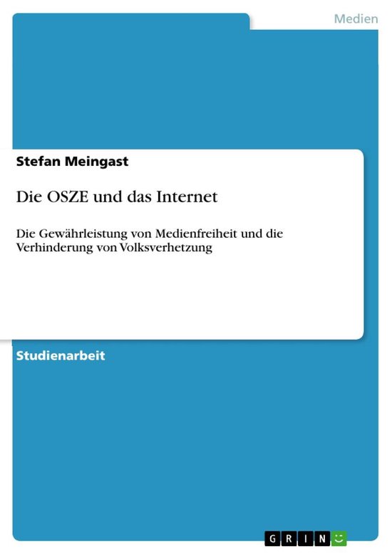 Die OSZE und das Internet - cover