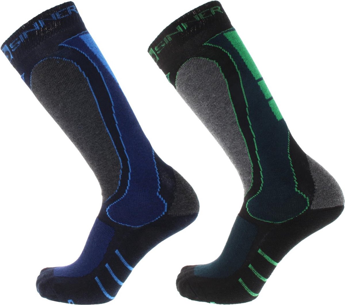 Sinner Geo Double Pack Heren Skisokken – 36-38 Blauw