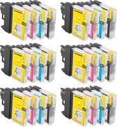 PlatinumSerie® set 24 printer patroon XXL alternatief voor Brother LC1100 black cyaan magenta yellow