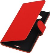Microsoft Lumia 950 XL - Effen Booktype Wallet Hoesje Rood