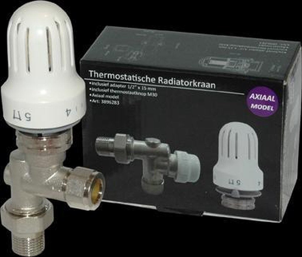 Kleinste Radiator Design Thermostatische radiatorkraan set axiaal 1/2''x15mm | bol