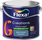 Flexa Creations - Muurverf Extra Mat - 85% Oceaan - Mengkleuren Collectie- 2,5 iter