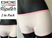 2 in pack dames Hipster beide licht roze maat S