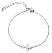 RVS kruis armband 17-20 cm | kruisje | geloof | bff