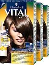 Vital Colors 70 Middenbruin - 3 st - voordeelverpakking