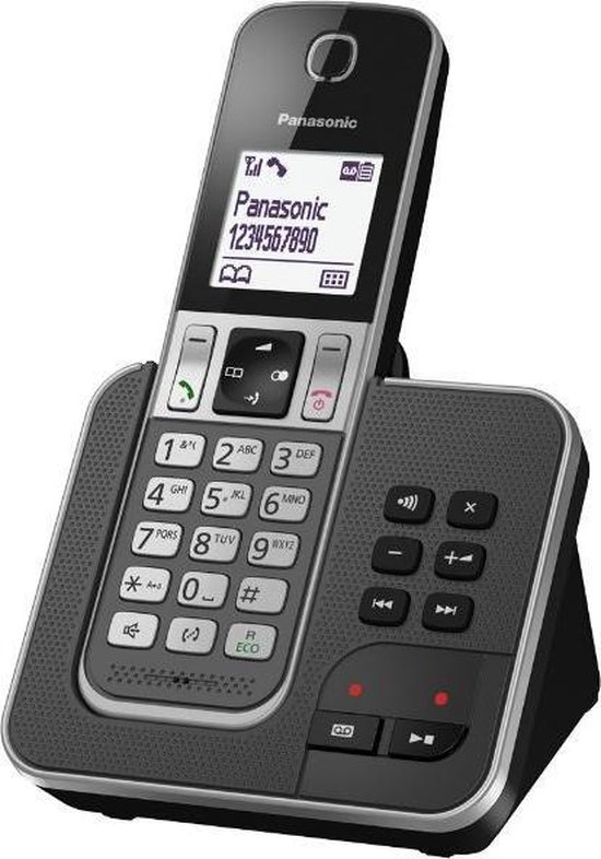 Panasonic KX-TGD320 - Single DECT telefoon - Antwoordapparaat - Zwart