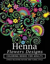 Henna Flowers Designs Coloring Books for Adults