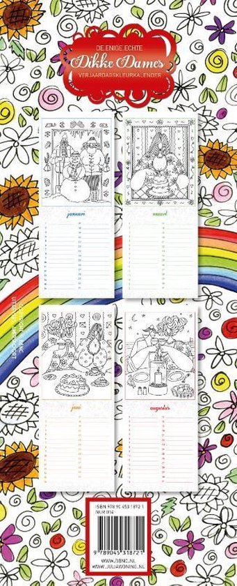 De enige echte Dikke Dames verjaardagskleurkalender