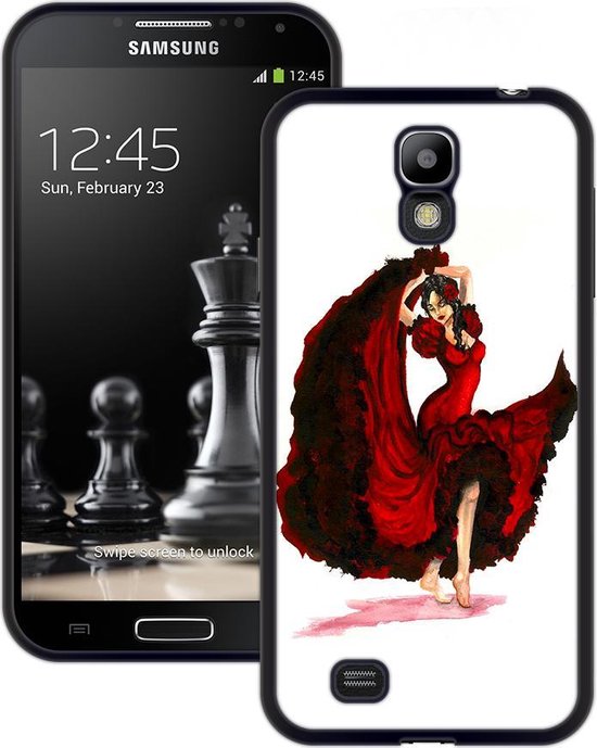 Sneeuwstorm Elektricien Reizen Flamenco Danser | Handmade | Samsung Galaxy S4 | Zwart TPU Cover | bol.com