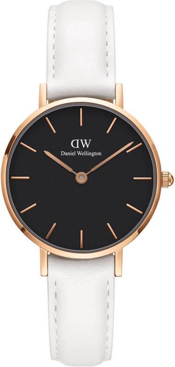 Daniel Wellington Petite Bondi Black DW00100285 - Horloge - Wit - 28 mm