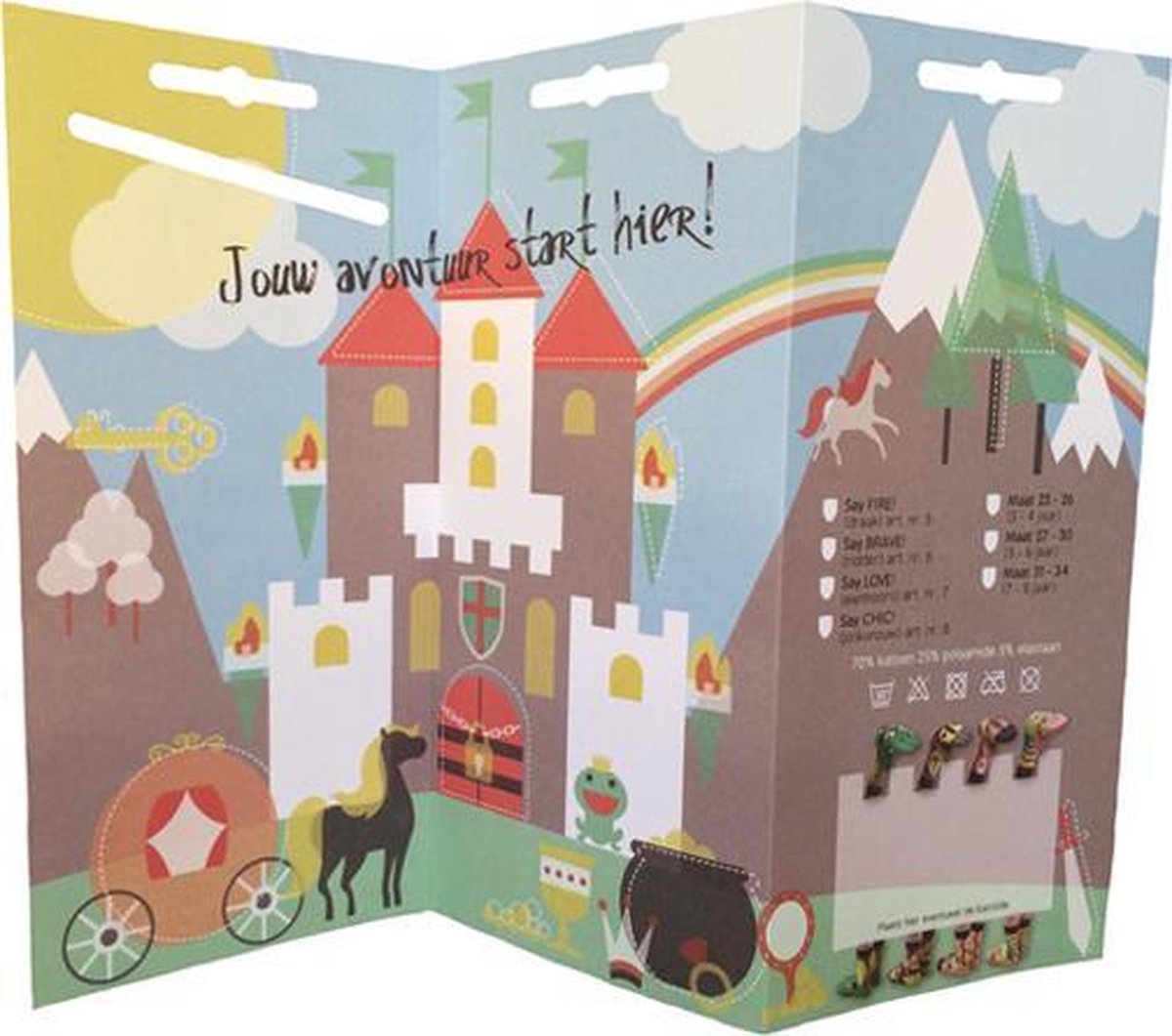 WALKYTALKIES - Kindersok - Sokpop - Handpop - Eenhoorn - Maat 27-30 - 5-6 jaar
